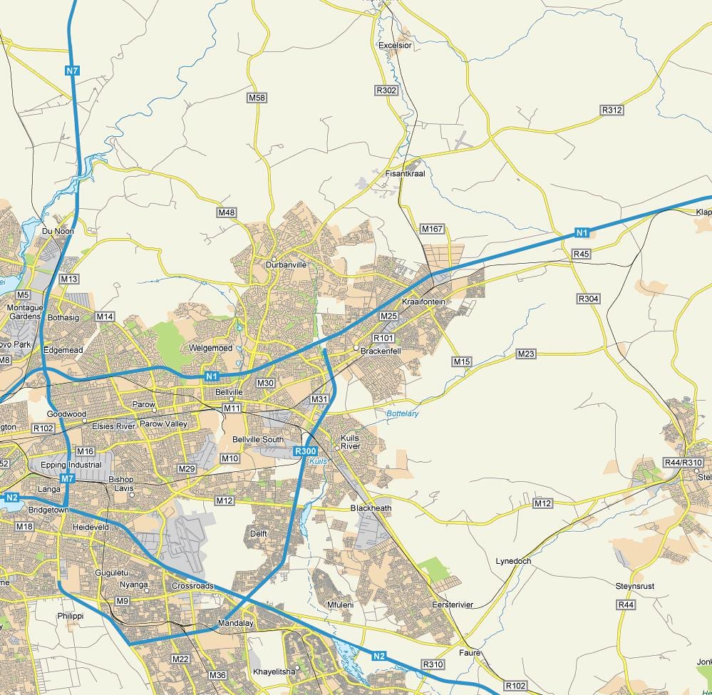 térkép brackenfell Fokváros