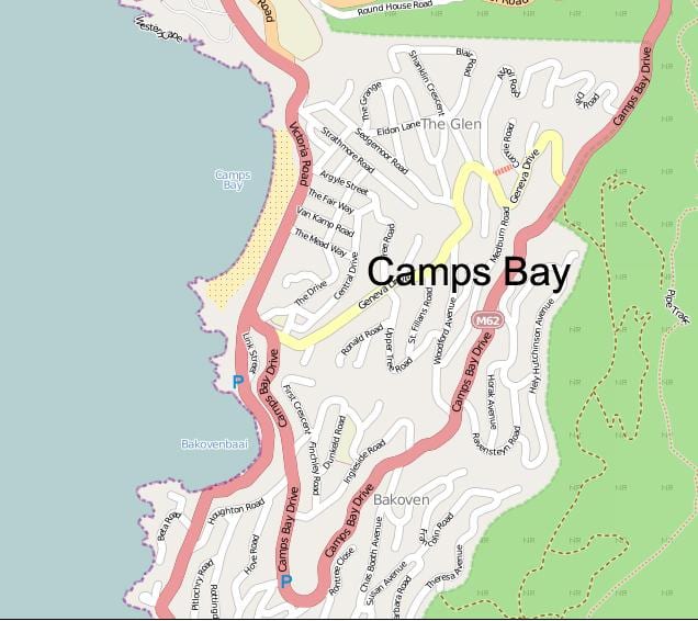 térkép camps bay Fokváros