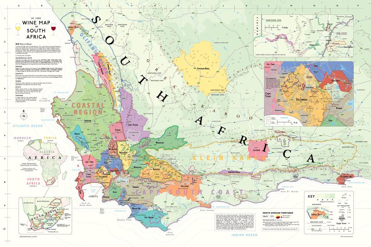 térkép franschhoek pincészetek