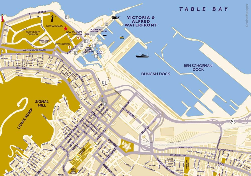 port of Cape Town élő térkép