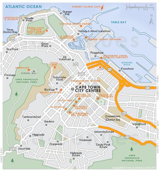 térkép century city-Fokváros