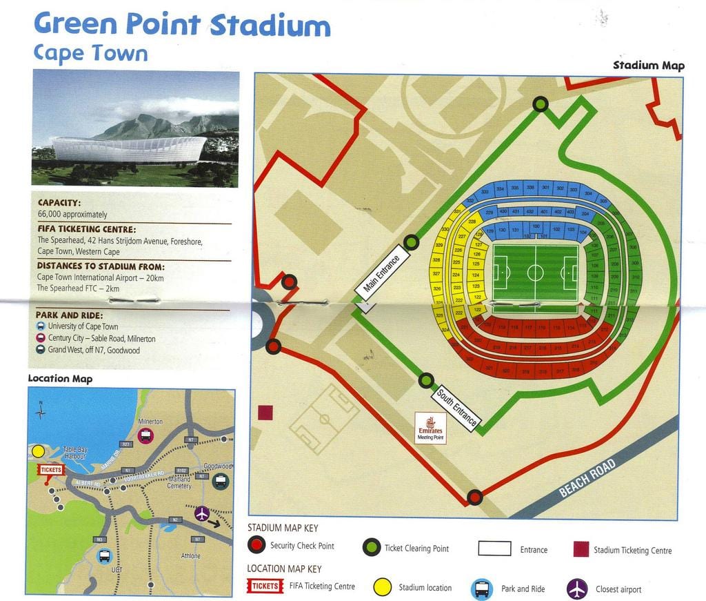 térkép green point stadion