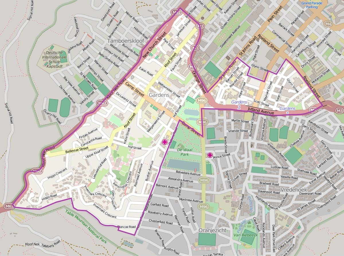 térkép gardens-Fokváros
