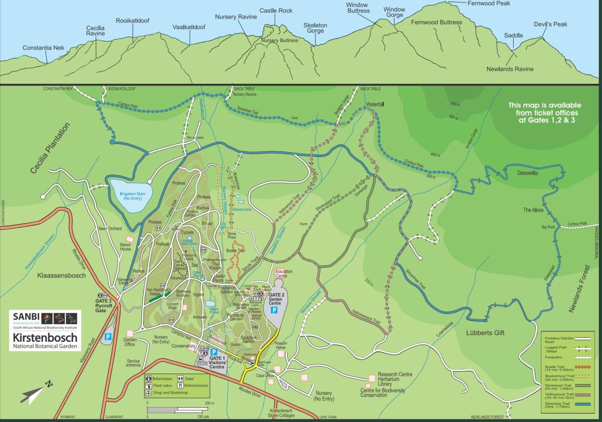 térkép kirstenbosch
