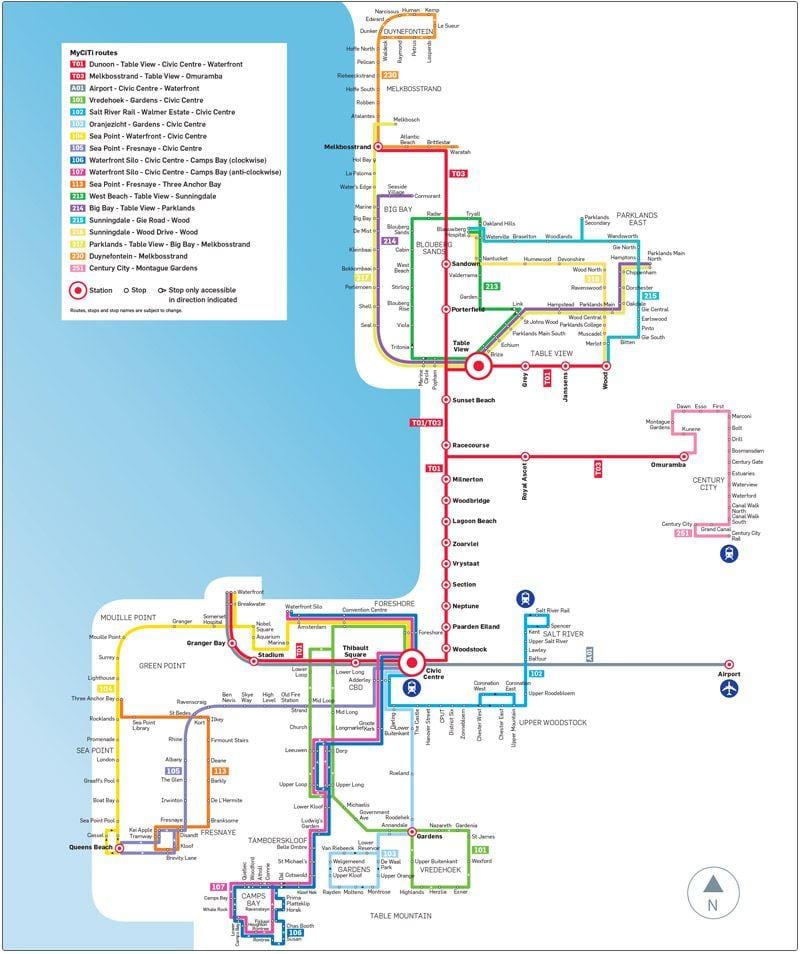 myciti busz útvonal térkép