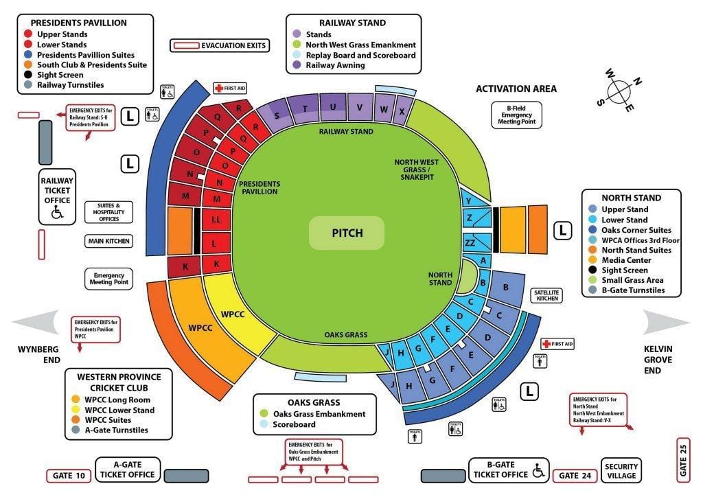 newlands krikett stadion térkép