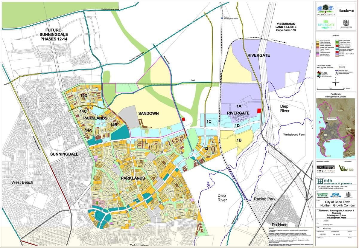 térkép parkland partjainál Fokváros 
