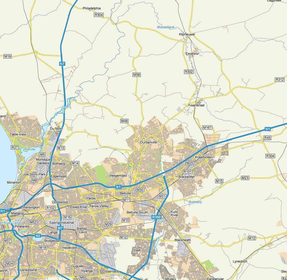 térkép uitzicht durbanville