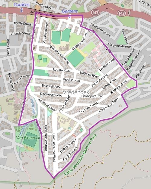 térkép vredehoek Fokváros
