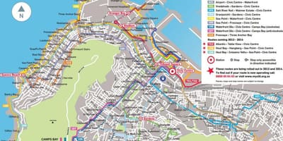Térkép arany nyíl busz útvonal