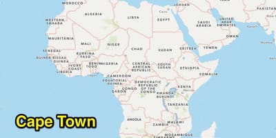 Cape Town city térkép Dél-Afrika