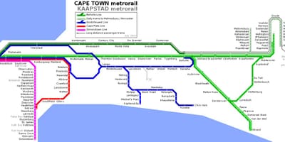 Cape Town metró térkép