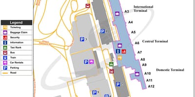 Fokvárosi nemzetközi repülőtér térkép