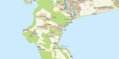 Térkép fish hoek Dél-Afrika