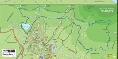 Kirstenbosch botanikus kert térkép