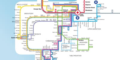 Cape Town-busz térkép