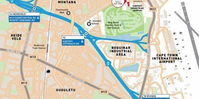 Térkép repülőtéri industria Fokváros