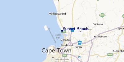 Térkép sunset beach-Fokváros
