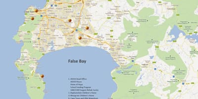 Térkép Cape Town & környező területek