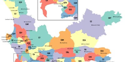 Térkép western cape kertváros