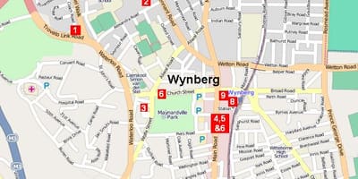  térkép wynberg Fokváros
