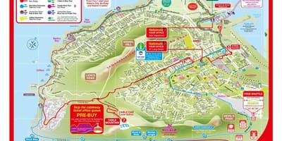 Vörös busz Cape Town útvonal térkép